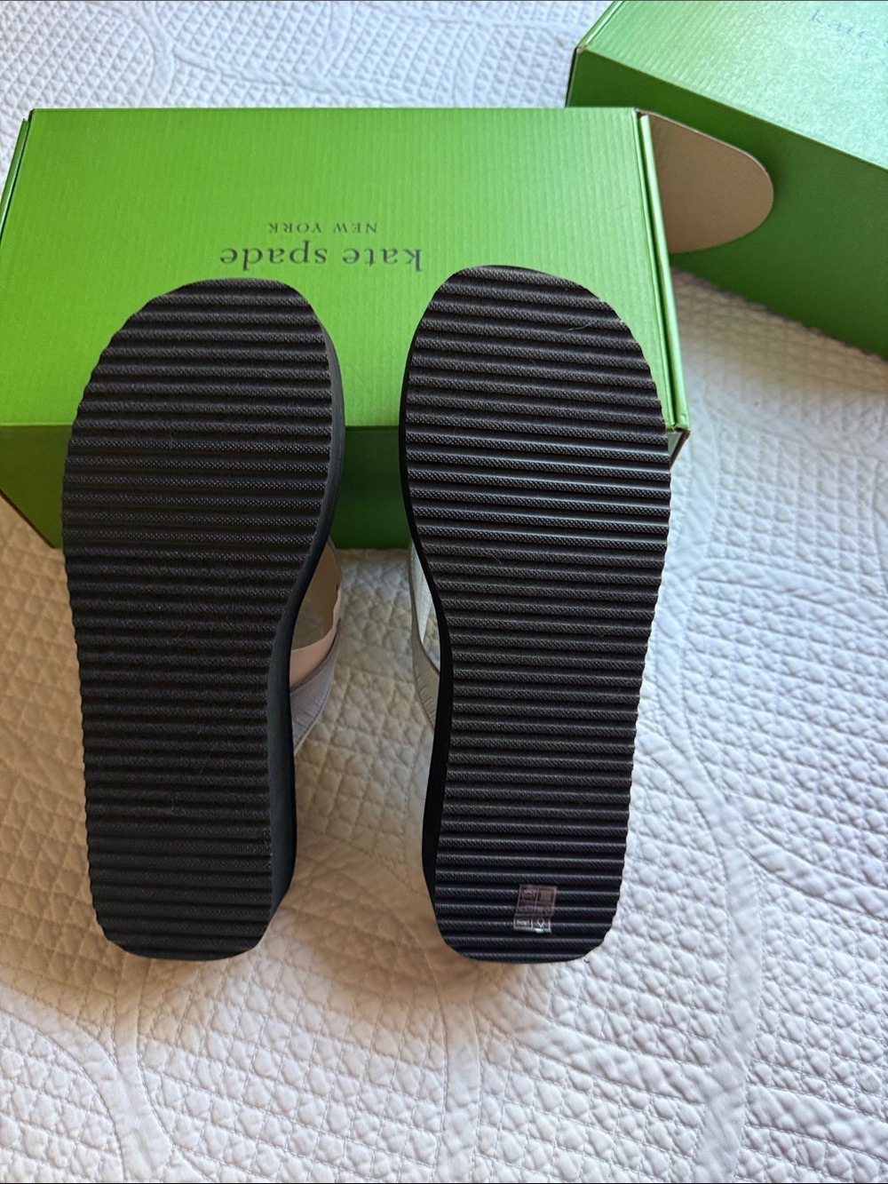 kate spade Black and light blue  Tone Casual Sport Sandals Sam icon platform - Picture 6 of 6